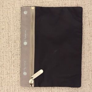 Black Beige Cosmetic Bag - Lesportsac